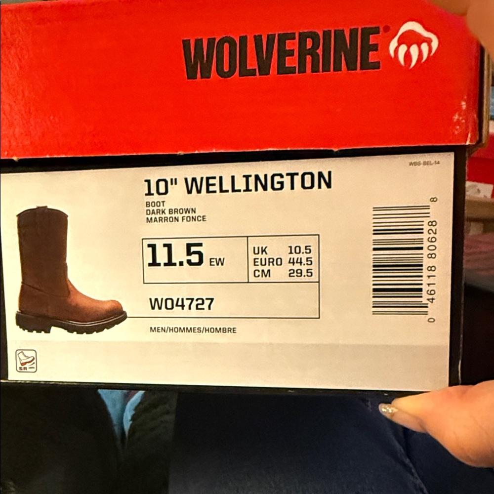 Wolverine 10" Wellington Boots - Rich Brown